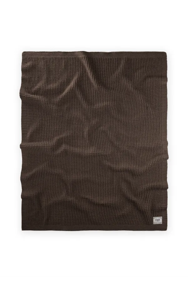 Thessaloniki Knit Blanket 80x100 (+/-5 cm) Coffee