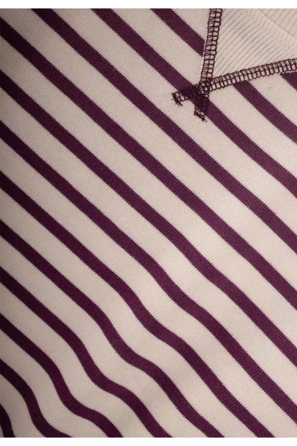 Gilet rayé à rayures, pull de saison détaillé, prune, 2-12 ans