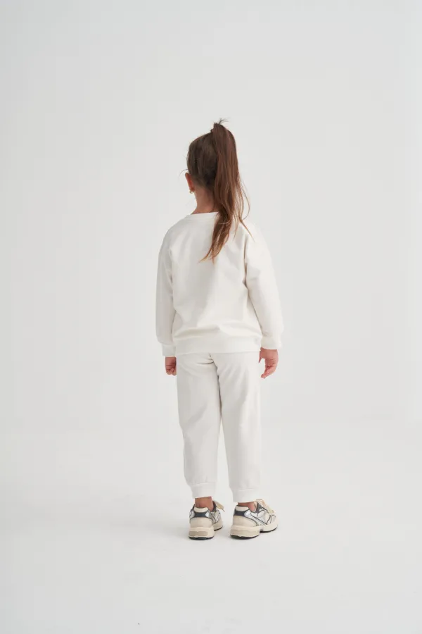 Basic Eşofman Takım 2-7 Yaş Kırık Beyaz