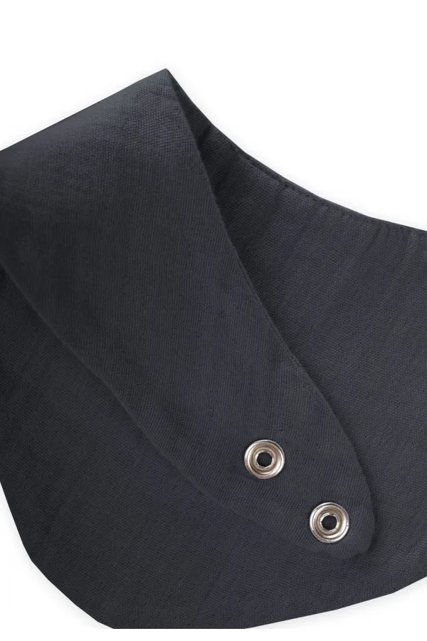 Üçgen Arkadan bağlamalı Müslin Mama Önlüğü Antrasit