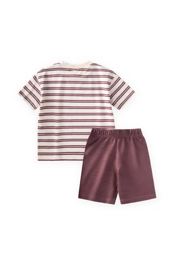 Ensemble Capri basique rayé 1-5 ans prune lilas rayé Ensemble Capri basique rayé 1-5 ans prune lilas rayé