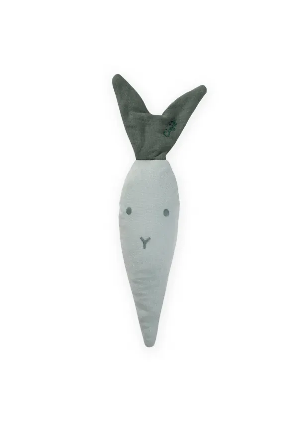 Müslin Çıngıraklı Havuc Oyuncak Mint Yeşili