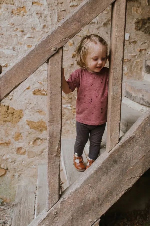 Leggings and T-Shirt Set, 0-3 Years, Plum