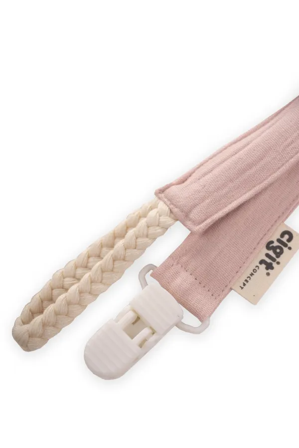 Bebek Pamuk Emzik Tutmacı 23 cm Pudra Pembe