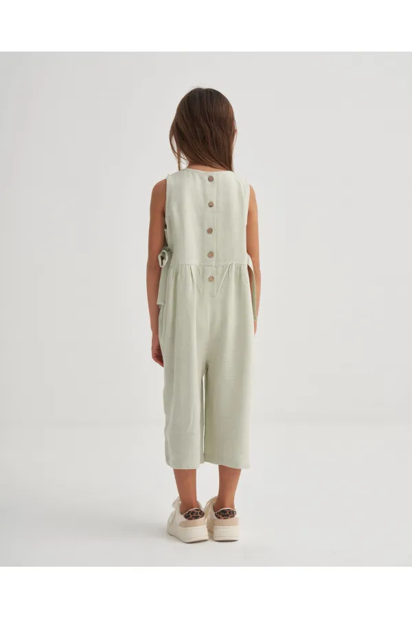 Kolsuz Bağcıklı Tulum 2-7 Yaş Mint Yeşili