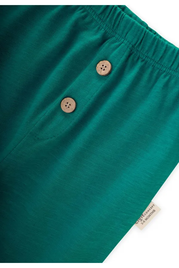 Ensemble de survêtement bébé motif aubergine imitation vert feuille 0-3 ans