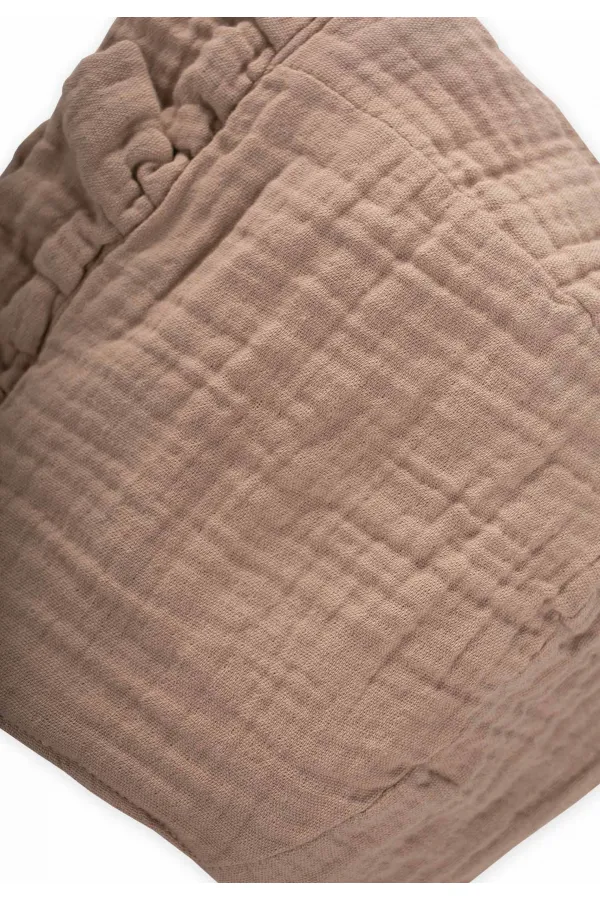 Bağlamalı Fırfırlı Müslim Bebek Şapka 0-2 yaş Vizon