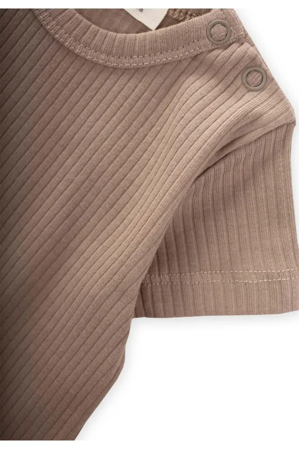 Basic Fitilli T-Shırt 0-12 Ay Vizon