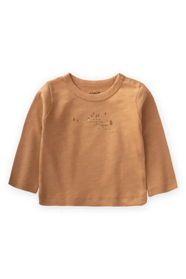 T-shirt imprimé saisonnier 0-4 ans Camel