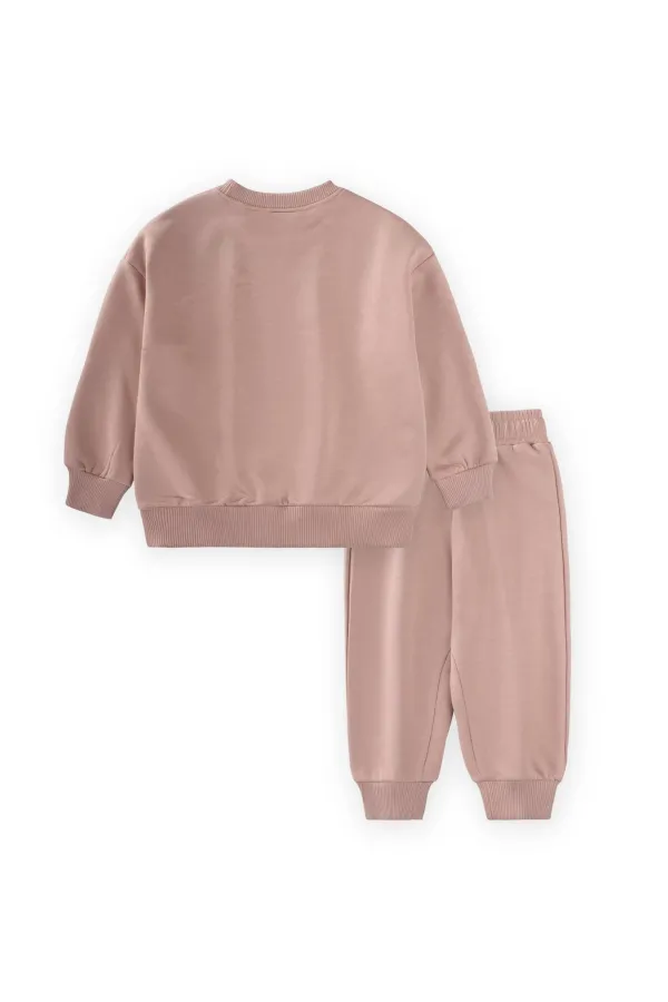 Ensemble sweat-shirt imprimé planeur beige pour enfants de 2 à 10 ans