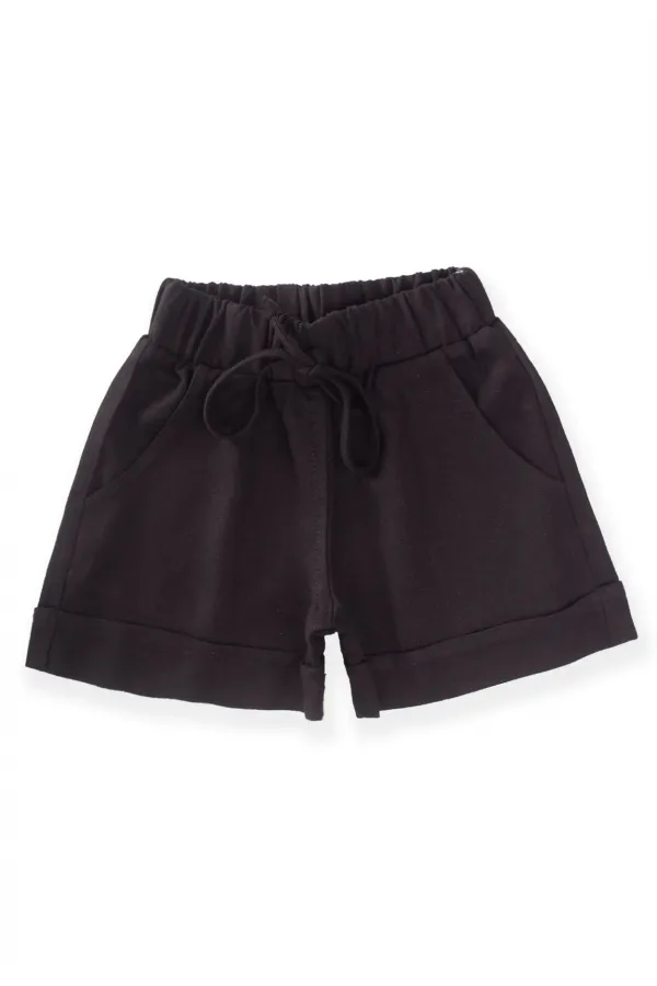 Short en lin Sarh, noir, 2-9 ans