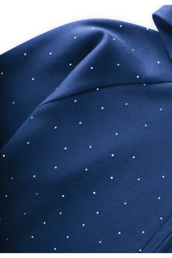 Modal Set with Zipper and Stone Embellishments, Ages 3-8, Navy Blue