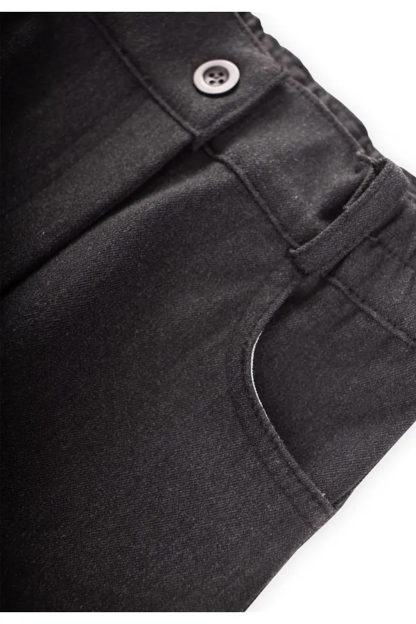 Pantalon en gabardine de lycra 2-7 ans anthracite