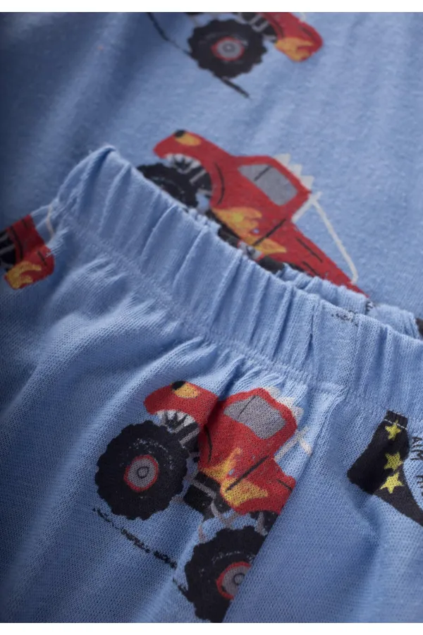 Desenli Pijama Takım 1-5 Yaş Mavi Desenli Pijama Takım 1-5 Yaş Mavi