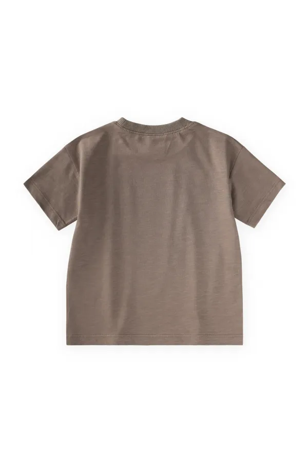 Slogan Baskılı T-Shirt 2-10 Yaş Vizon