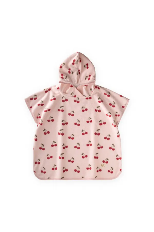 Towel Poncho Standard Cherry Pattern Towel Poncho Standard Cherry Pattern