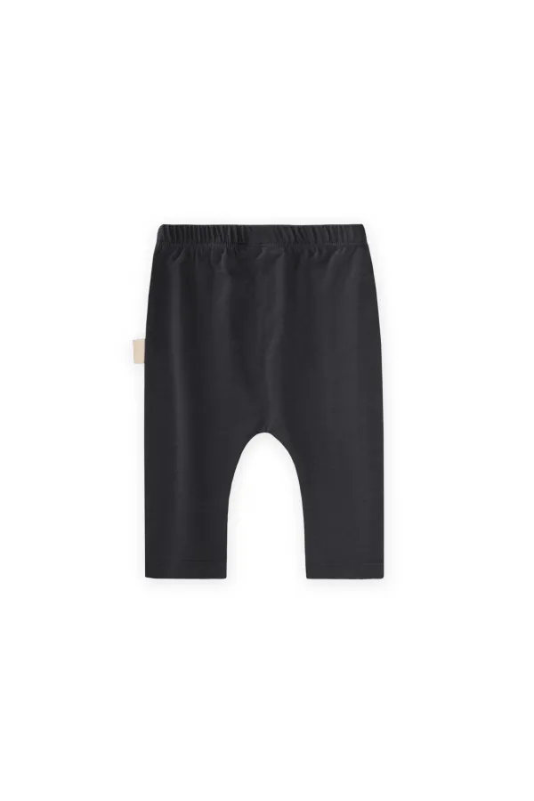 Faux Eggplant Pattern Baby Tracksuit 0-3 Years Black