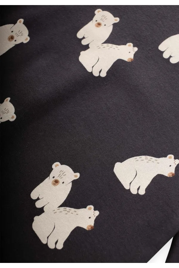 Baskılı Tulum 0-3 Yaş Antrasit