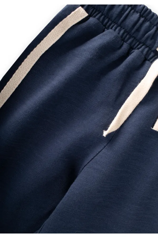 Şerit Detaylı Eşofman 1-10 Yaş Lacivert