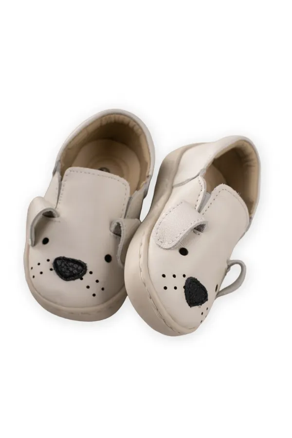 Leather Dog Children's Shoes Size 19/25 A, Beige
