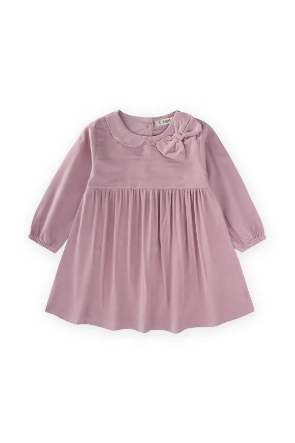 Robe en velours lilas 1-8 ans