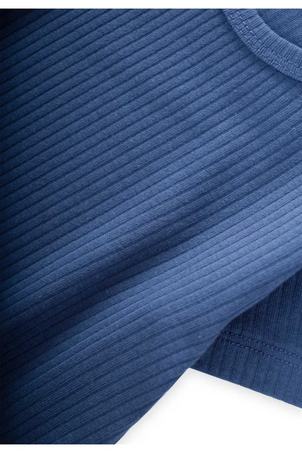Basic Ribbed T-Shirt 1-5 Years Indigo Blue