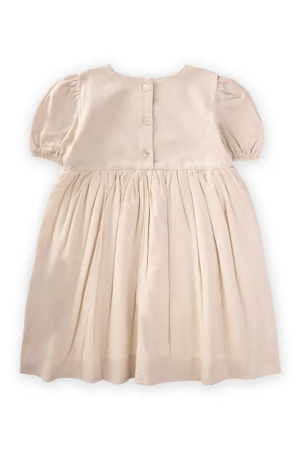 Robe à flammes 2-7 ans écru