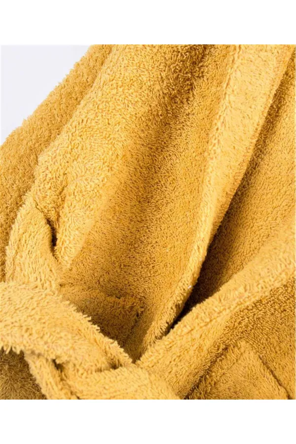 Peignoir enfant 2-9 ans jaune moutarde