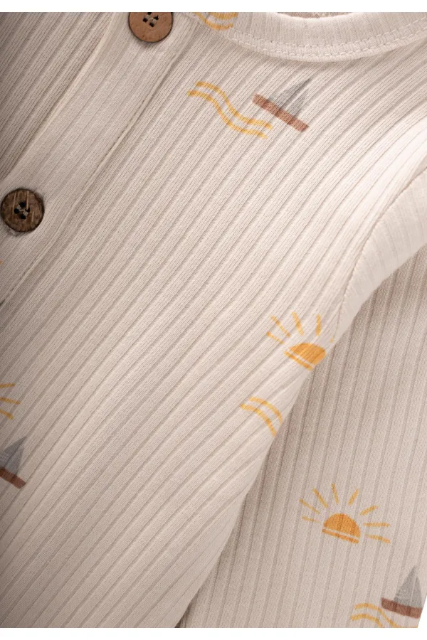 Baskılı Tulum 0-3 Yaş Yelken Desen