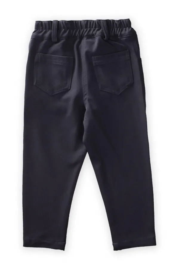 Pantalon en gabardine de lycra, bleu marine, 2-7 ans