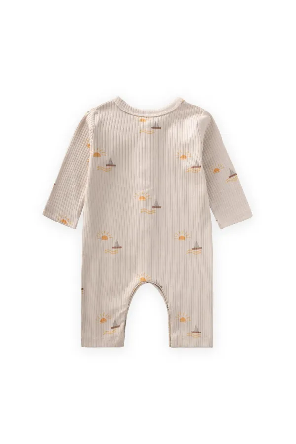 Baskılı Tulum 0-3 Yaş Yelken Desen