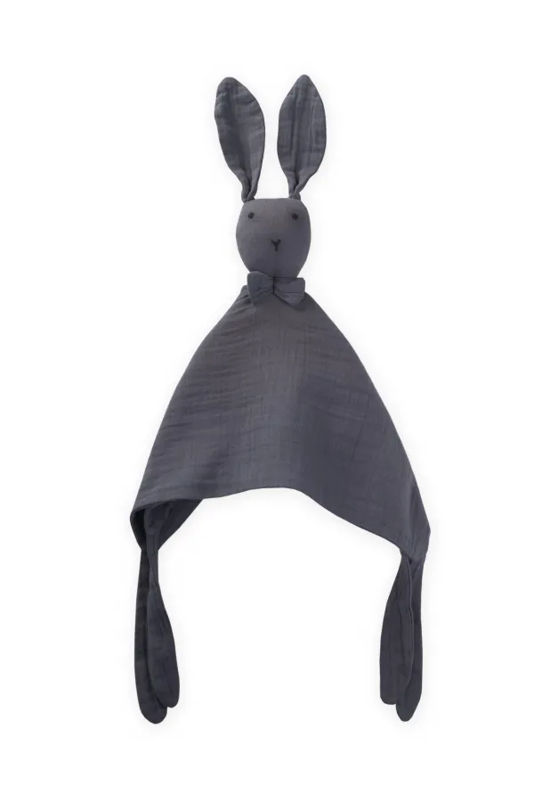 Compagnon de couchage en mousseline de lapin (lavé) 40 x 40 cm anthracite