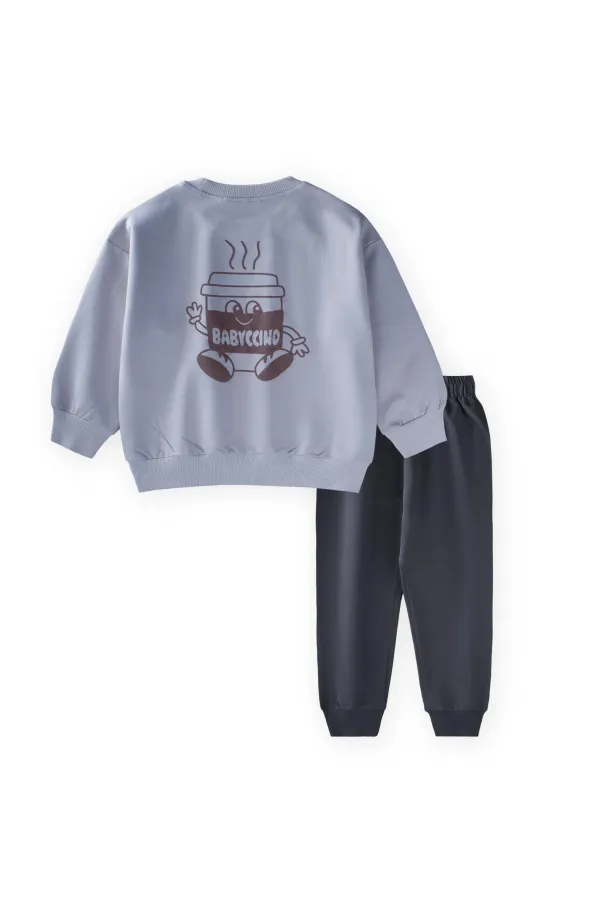 Ensemble chino imprimé Babyc 2-7 ans Gris