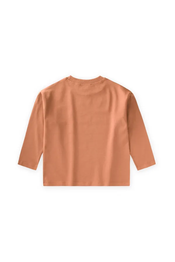 Detailed Label Seasonal T-Shirt 2-10 Years Camel