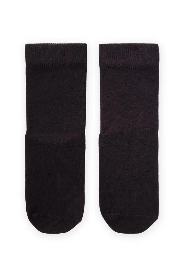 Tabanı ABS li Bambu Çocuk Çorabı Siyah