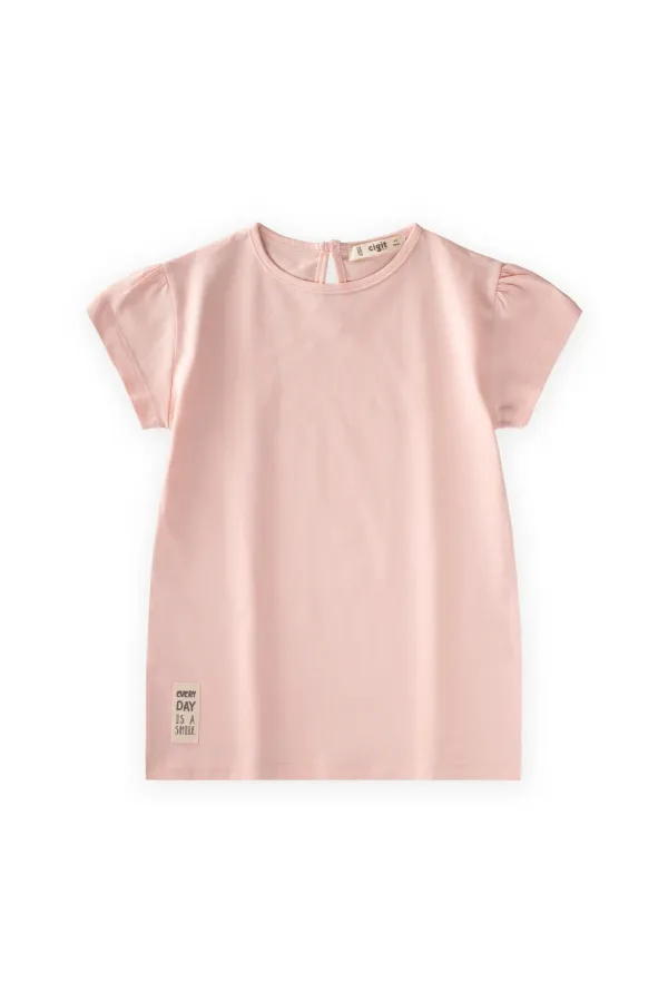 Labeled Tunic, Ages 4-12, Powder Pink