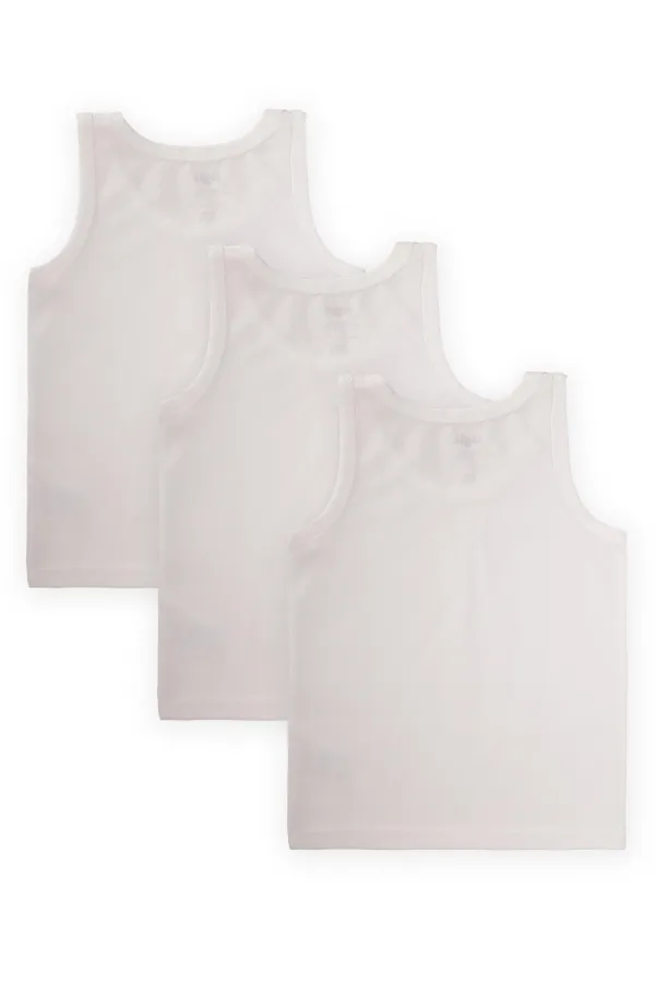 Triple Wide Strap Tank Top 2-9 Years Ecru