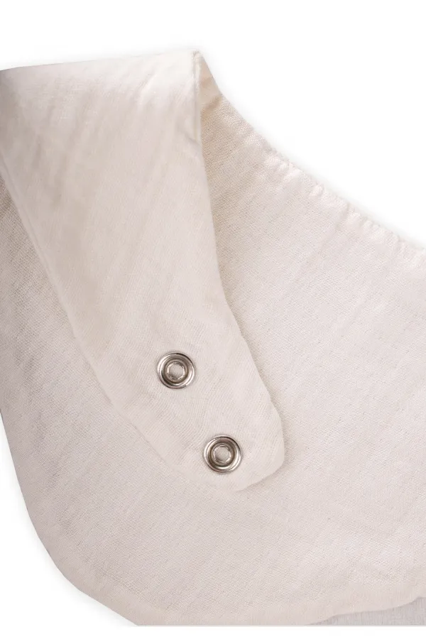Üçgen Arkadan bağlamalı Müslin Mama Önlüğü Ekru