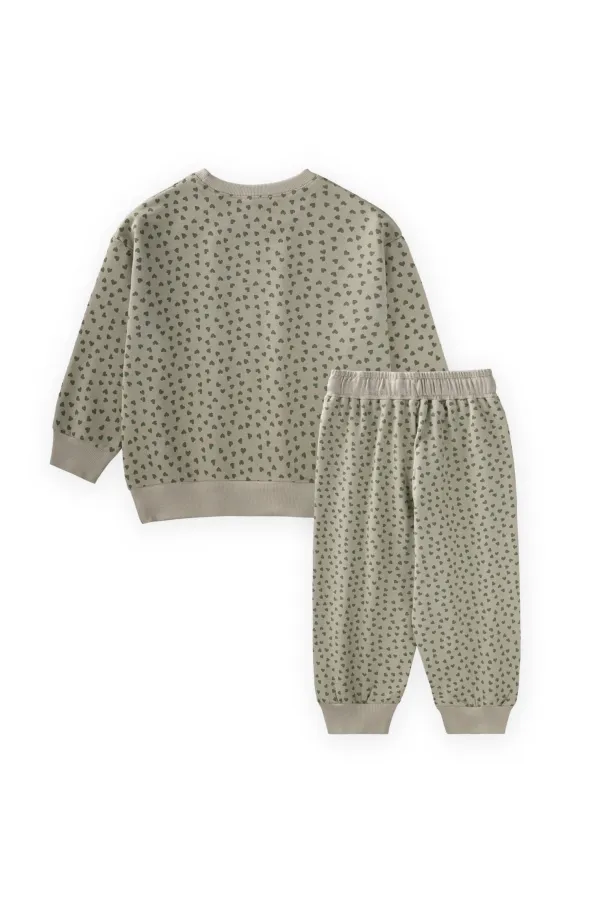 Sweatshirt Takım 2-8 Yaş Kalp Desen