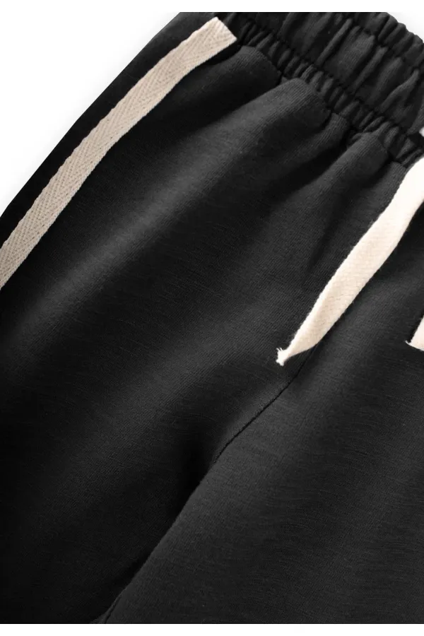 Ensemble de survêtement à rayures, 1 à 10 ans, noir