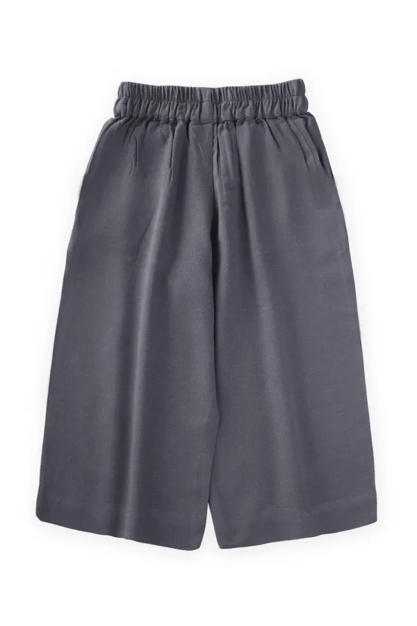 Pantalon ample plissé anthracite 2-7 ans