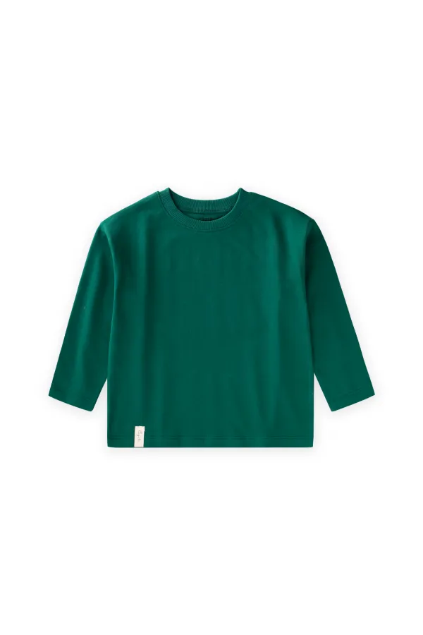 Mevsimlik Basic T-Shırt 2-10 Yaş Zümrüt Yeşili