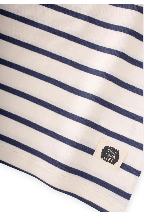 Striped Basic Capri Set, Ages 1-5, Navy Striped Striped Basic Capri Set, Ages 1-5, Navy Striped