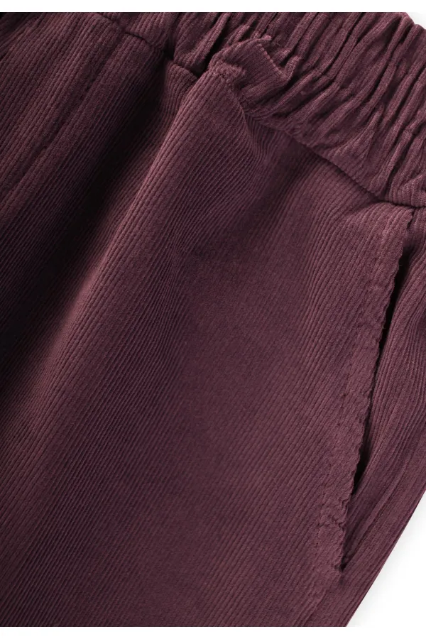 Pantalon en velours, 4-12 ans, prune