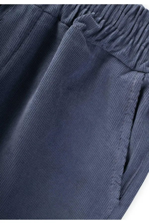Kadife Pantolon 4-12 Yaş Lacivert