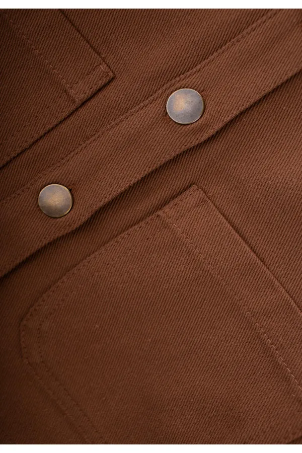 Gabardin Ceket 3-14 Yaş Kahve