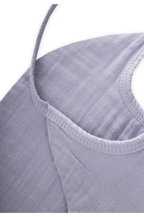 Organik Müslin Mama Önlüğü Mavi