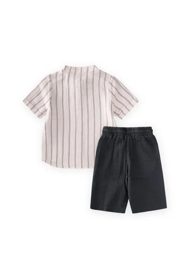 Ensemble de chemises en mousseline, 2-10 ans, rayures doubles