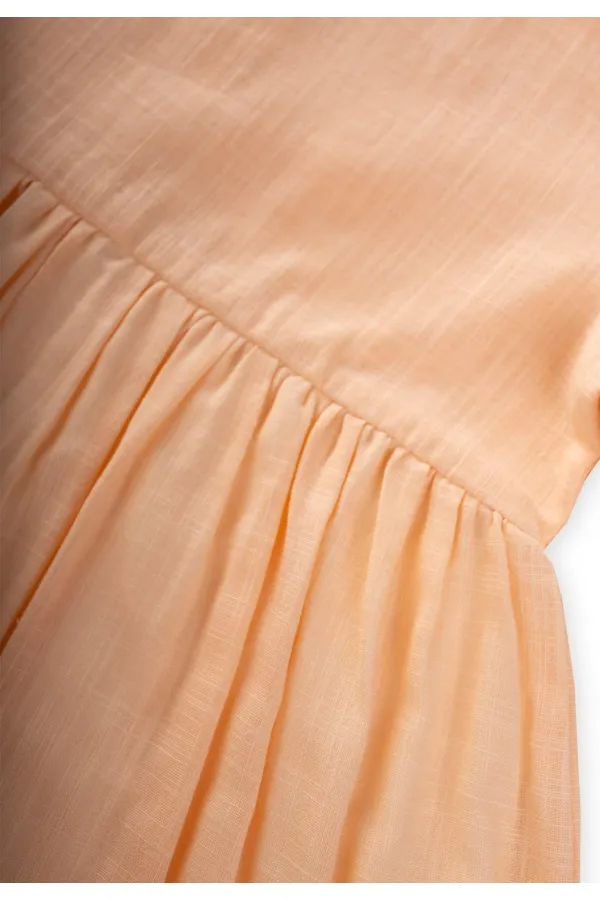 Flamlı Elbise 2-7 Yaş Pembe