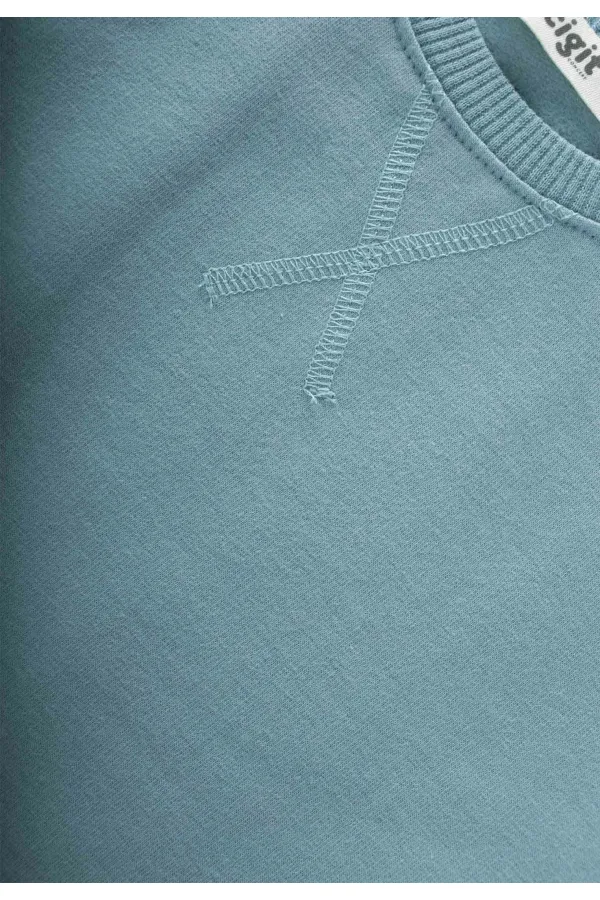 Basic Karyoka Detaylı Sweatshırt Takım 3-8 Yaş Çağla Yeşil